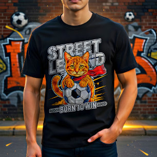 Street Legend Kitten Soccer Gift for Cat Lovers T-Shirt