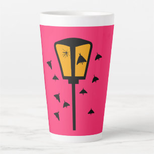 Street Light and Moths Latte Mug