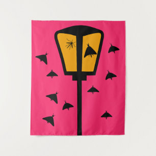 Street Light and Moths Tapestry