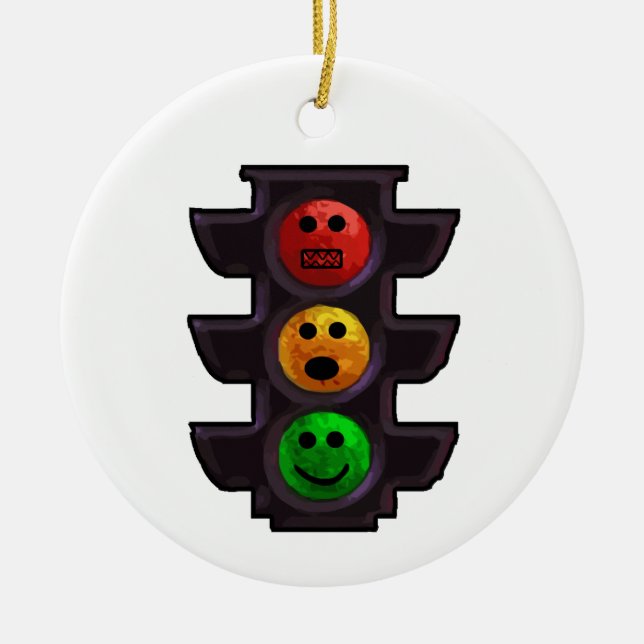 Street Light Moods Ceramic Tree Decoration (Front)