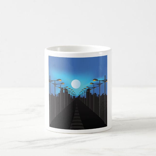 Street Lights And Moon Coffee Mug (Creator Uploaded)