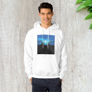 Street Lights And Moon Hoodie