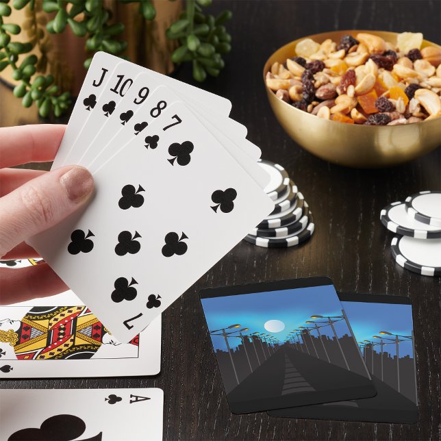Street Lights And Moon Playing Cards (Creator Uploaded)