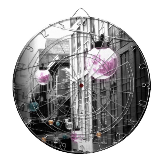 Street Lights Urban Art Dartboard (Front)