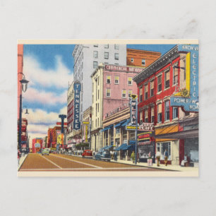 Street, Looking North, Knoxville, Tennessee Postcard