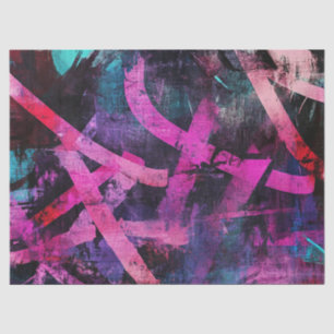 Street Mural with Layered Drips & Urban Color (4) Tissue Paper