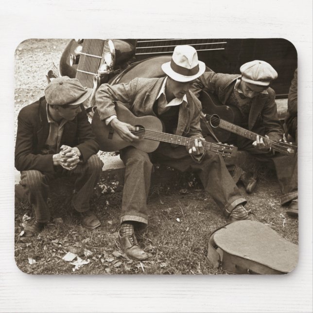 Street musicians, Maynardville, Tennessee, 1935 Mouse Mat (Front)