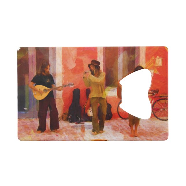 Street Musicians Playing Guitar Mandolin and Flute (Front (Horizontal))