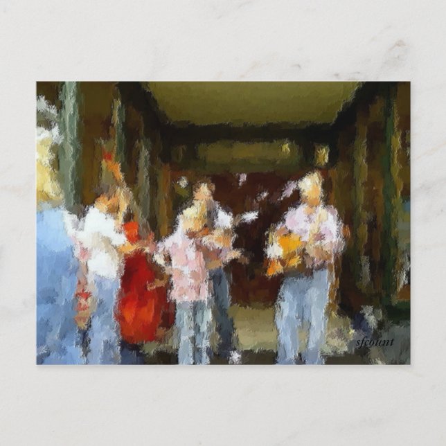 Street Musicians Postcard (Front)