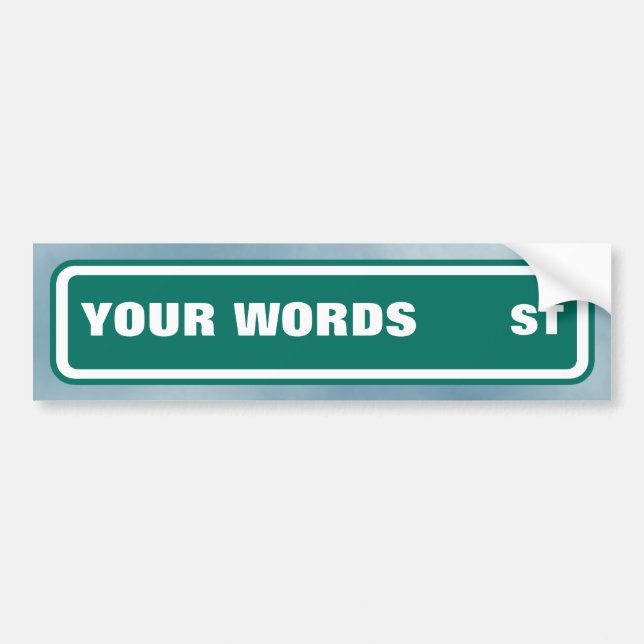 Street name bumper sticker (Front)