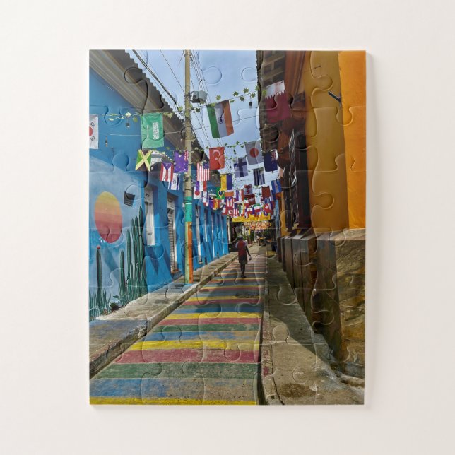 Street of Flags | Latin America’s Celebration Jigsaw Puzzle (Vertical)