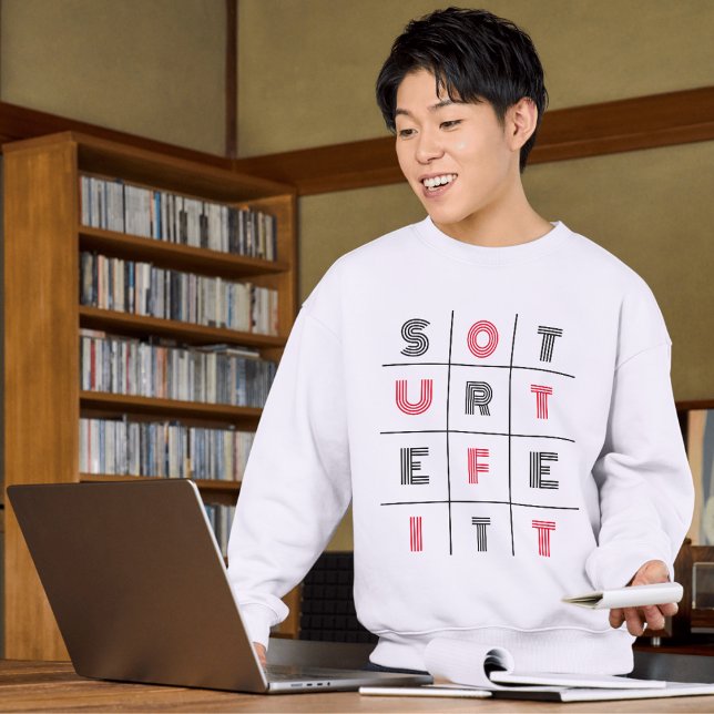 Street Outfit Typography Sweatshirt (Street Style outfit )