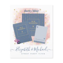 Street Party Style Wedding Design Own Dusty Blue