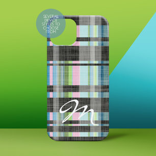 Street Plaid Pattern with monogram