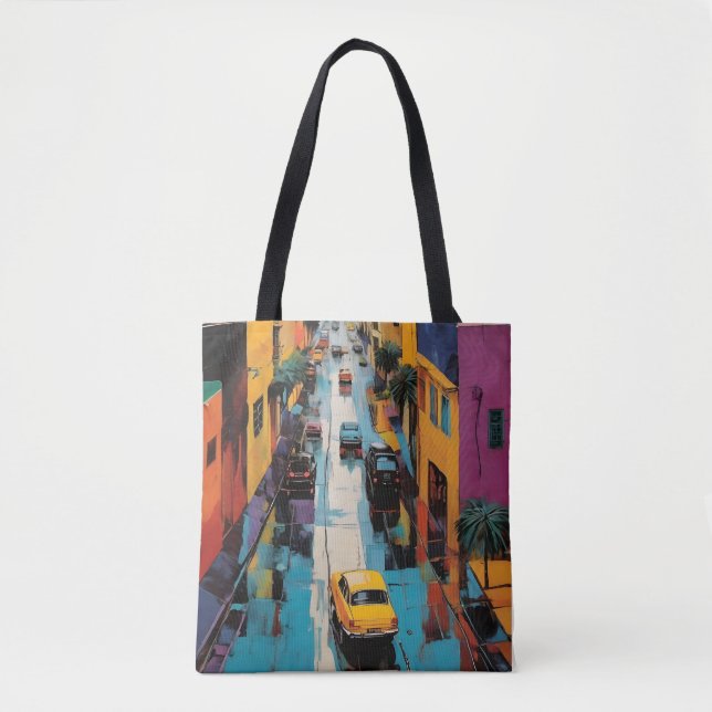 Street Pop Art Tote Bag (Front)