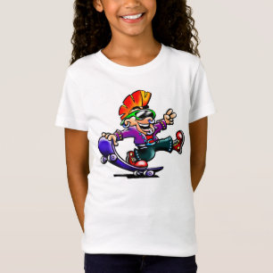 Street Punk On A Skateboard Girls T-Shirt