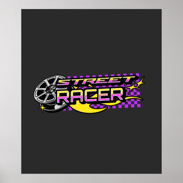 STREET RACERS BURNING WHEEL CLUB POSTER (Front)