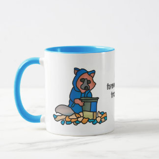 Street Racoon Exploring Through A Trash Can | Fun Mug