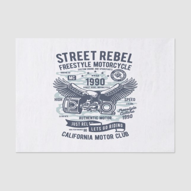 Street Rebel Motorcycle Tissue Paper (Front)
