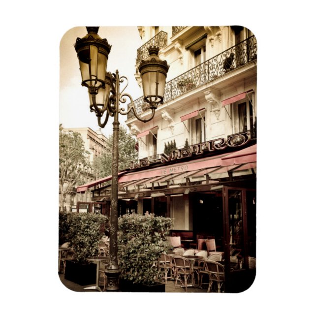 Street restaurant, Paris, France Magnet (Vertical)