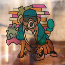 Street Retro Dog, Cap and Sneakers | Funny