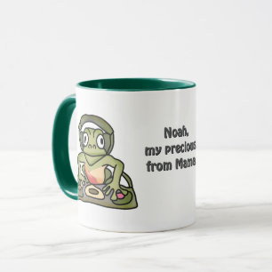 Street Retro Frog with Headphones   Funny Mug