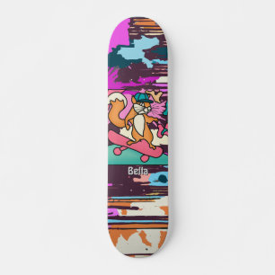 Street Retro Squirrel on Skateboard   Funny