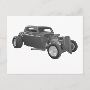street rod grey postcard