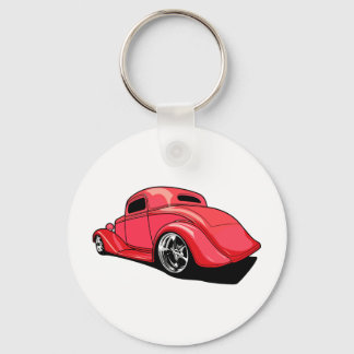 Street Rod Red Key Ring