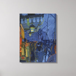 Street Scene, at Five in the Afternoon, 1887 Canvas Print