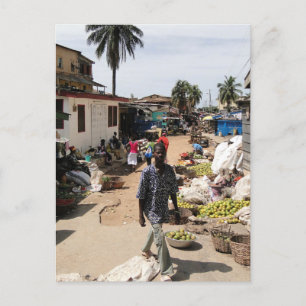 Street Scene Cape Coast, Ghana Postcard