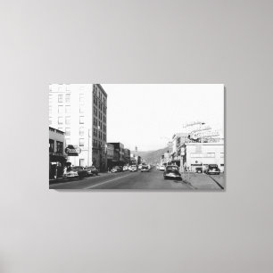 Street Scene in Aberdeen, WA Photograph Canvas Print