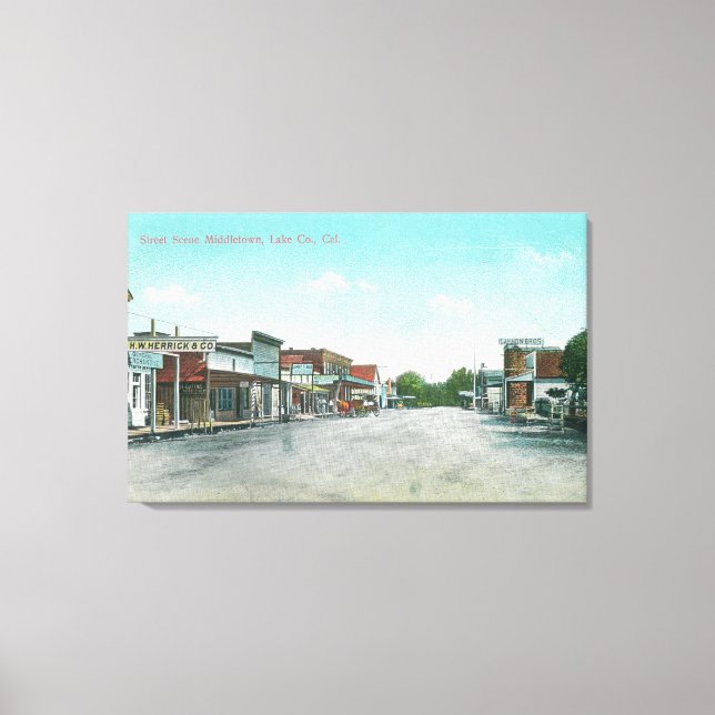 Street Scene in MiddletownMiddletown, CA Canvas Print (Front)