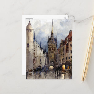 Street Scene in Munich, Ross Turner  Postcard