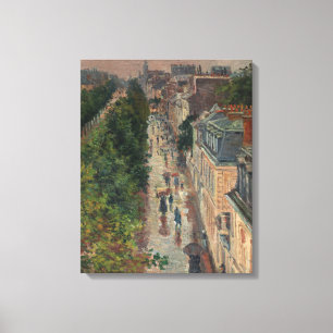 Street Scene in Paris, France (by Maximilien Luce) Canvas Print