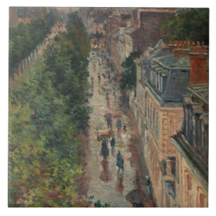 Street Scene in Paris, France (by Maximilien Luce) Tile