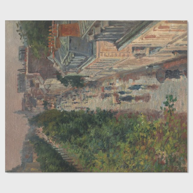 Street Scene in Paris, France (by Maximilien Luce) Wrapping Paper (Flat)