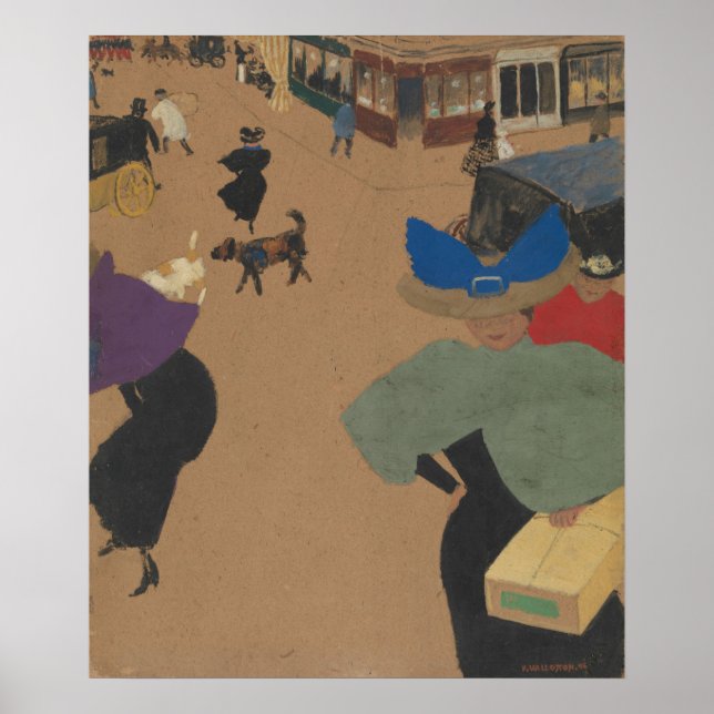 Street Scene in Paris Poster (Front)