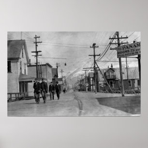 Street Scene in Valdez, Alaska Photograph Poster