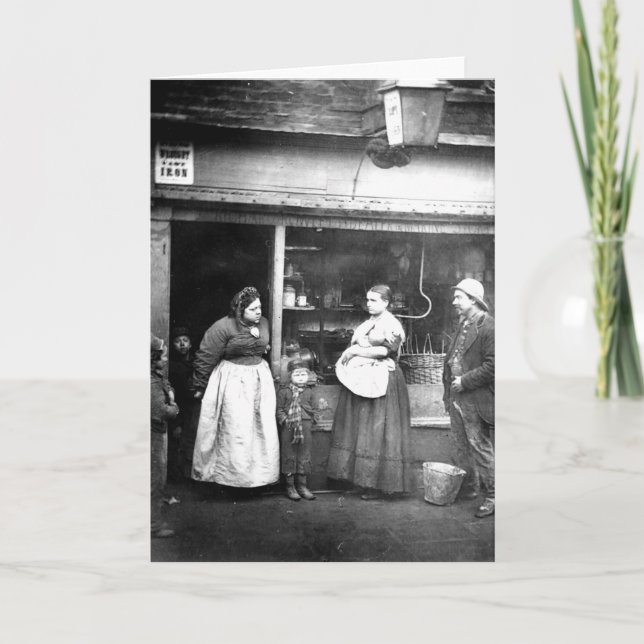 Street scene in Victorian London Card (Front)