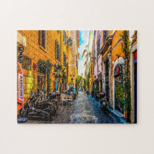 Street Scene Rome. Jigsaw Puzzle