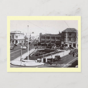 Street Scene, San Leandro, California Vintage Postcard