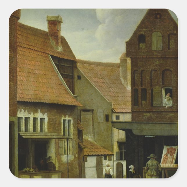 Street Scene Square Sticker (Front)