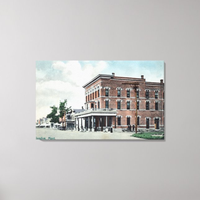 Street SceneGlendive, MT Canvas Print (Front)
