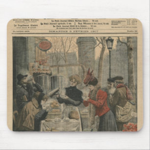 Street scenes of Paris breakfast in open air Mouse Mat