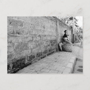 Street seller postcard