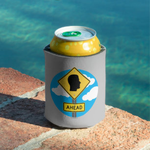 Street Sign AHEAD Can Cooler