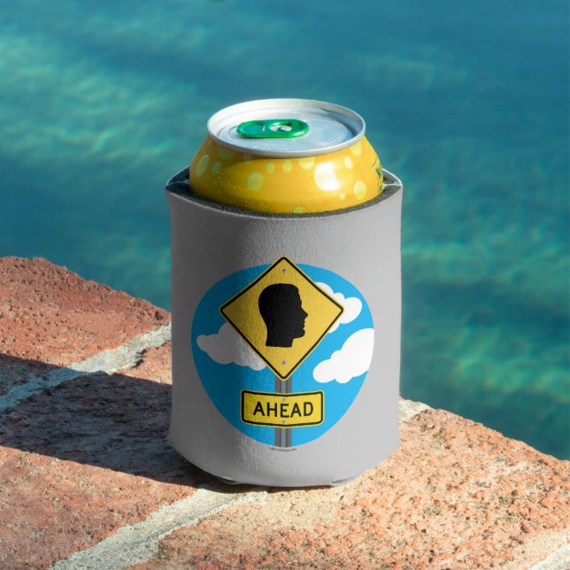 Street Sign AHEAD Can Cooler (In Situ Pool)