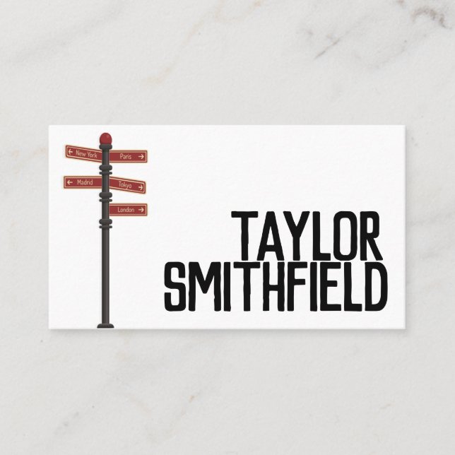 street sign business card (Front)