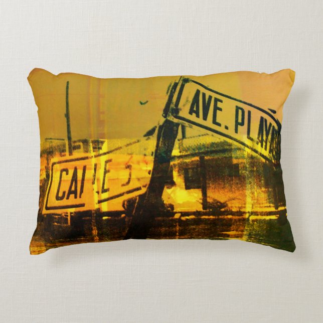 Street Sign Decorative Cushion (Front)